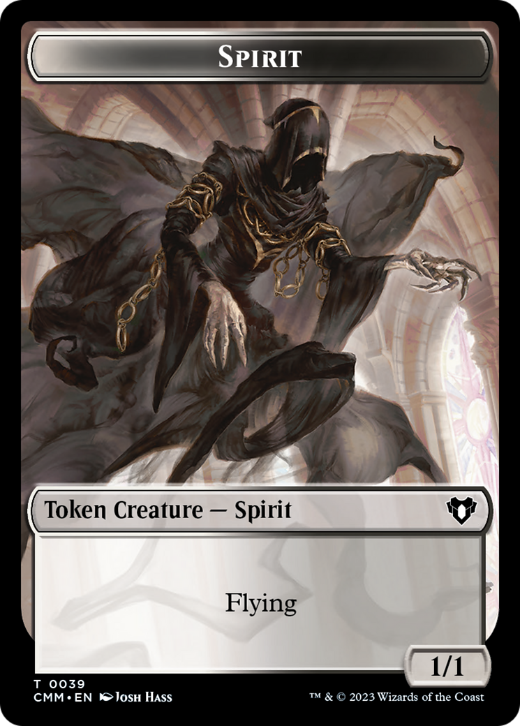 Spirit (0039) // Bird Illusion Double-Sided Token [Commander Masters Tokens] | Kessel Run Games Inc. 