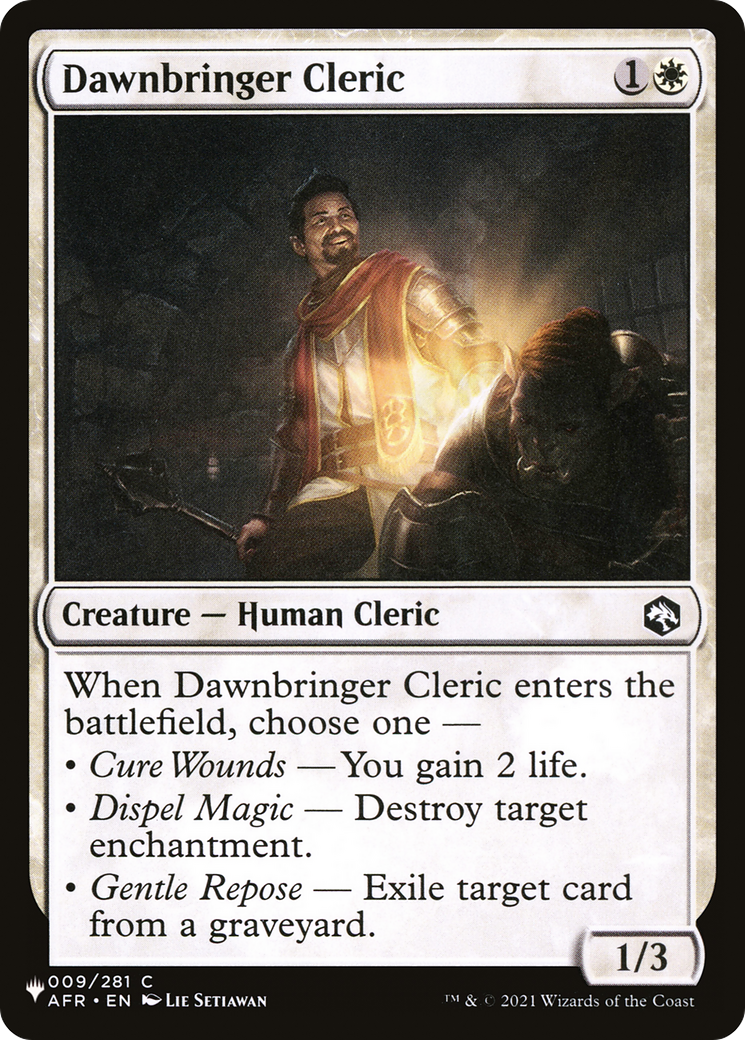 Dawnbringer Cleric [The List Reprints] | Kessel Run Games Inc. 