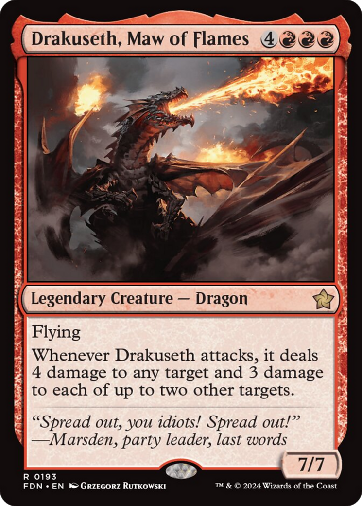 Drakuseth, Maw of Flames [Foundations] | Kessel Run Games Inc. 