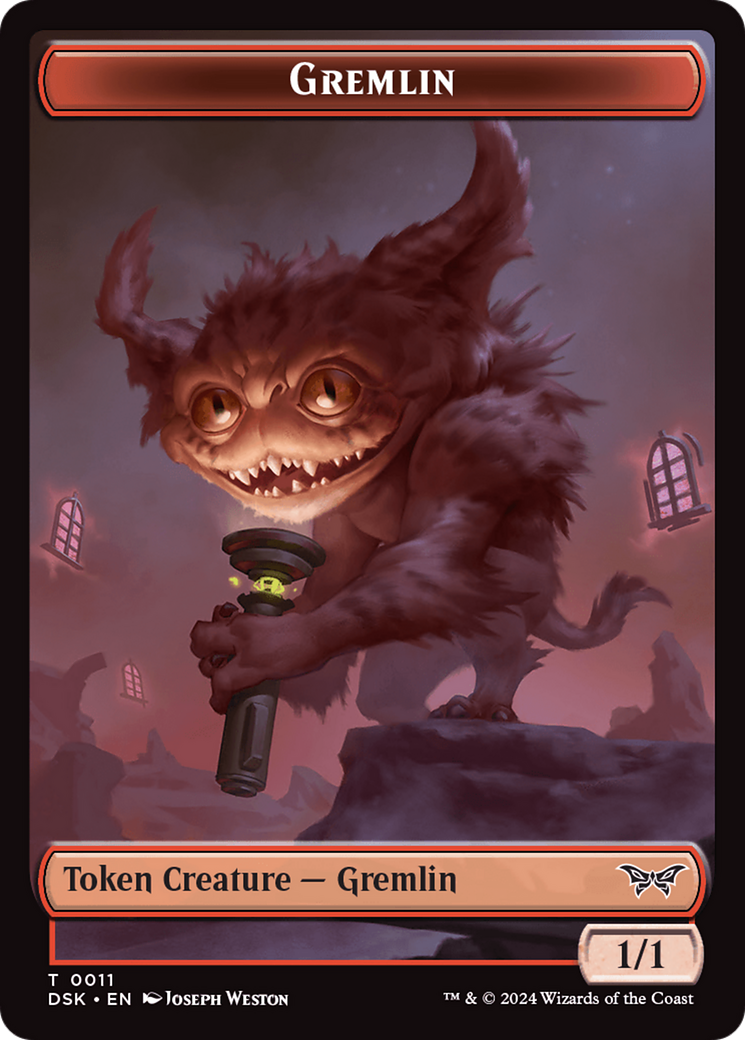 Gremlin Token [Duskmourn: House of Horror Tokens] | Kessel Run Games Inc. 