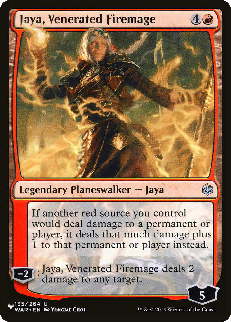 Jaya, Venerated Firemage [The List Reprints] | Kessel Run Games Inc. 