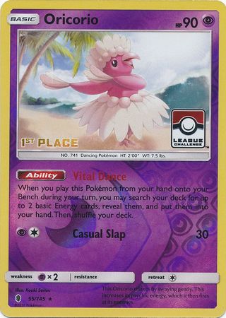 Oricorio (55/145) (League Promo 1st Place) [Sun & Moon: Guardians Rising] | Kessel Run Games Inc. 