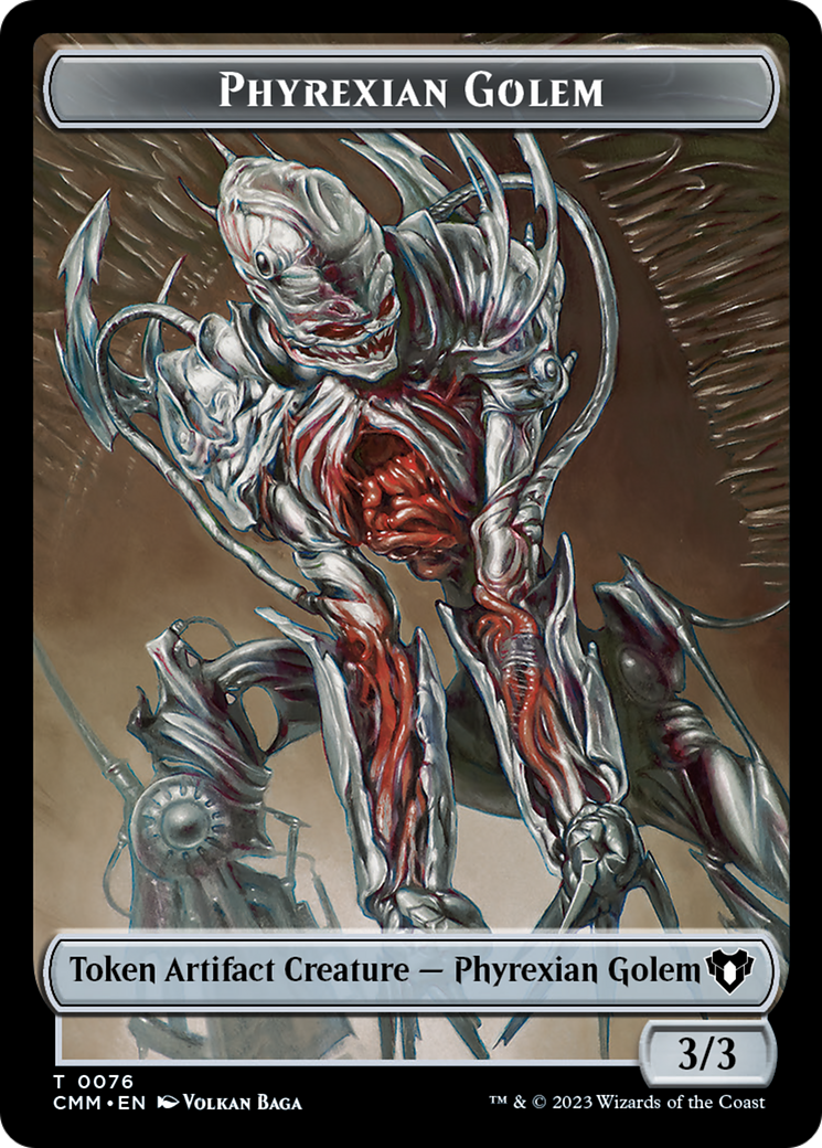 Phyrexian Golem // Ox Double-Sided Token [Commander Masters Tokens] | Kessel Run Games Inc. 