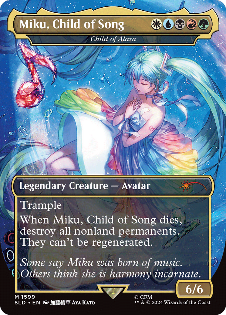 Miku, Child of Song - Child of Alara (Rainbow Foil) [Secret Lair Drop Series] | Kessel Run Games Inc. 