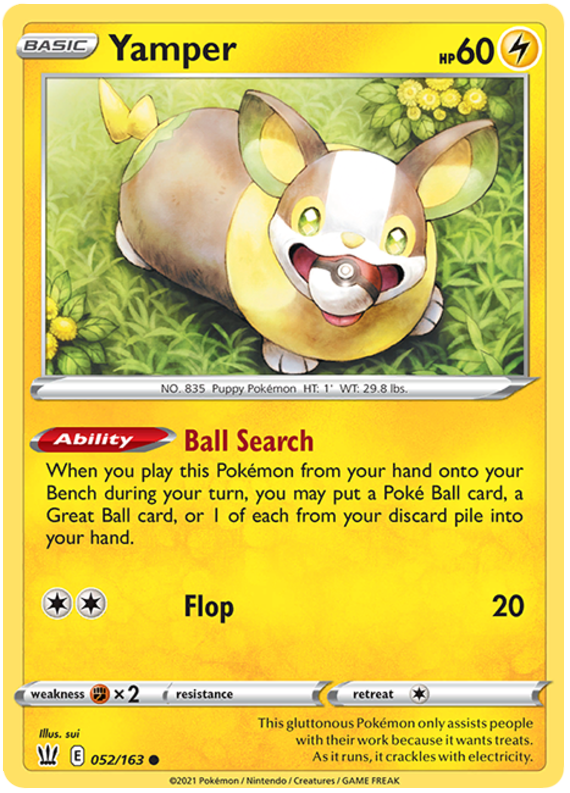 Yamper (052/163) [Sword & Shield: Battle Styles] | Kessel Run Games Inc. 