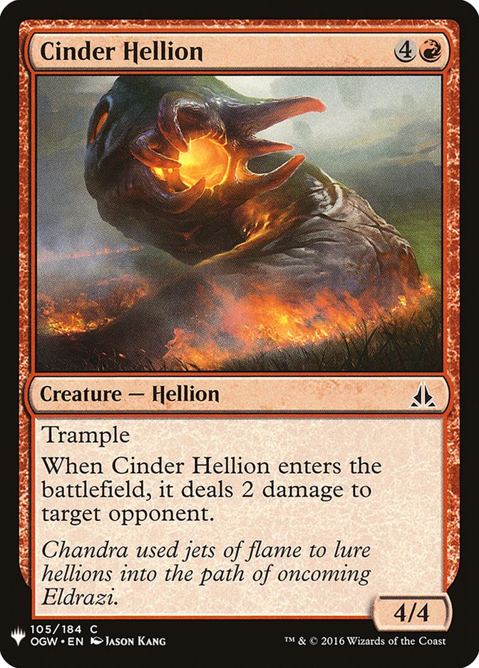 Cinder Hellion [Mystery Booster] | Kessel Run Games Inc. 