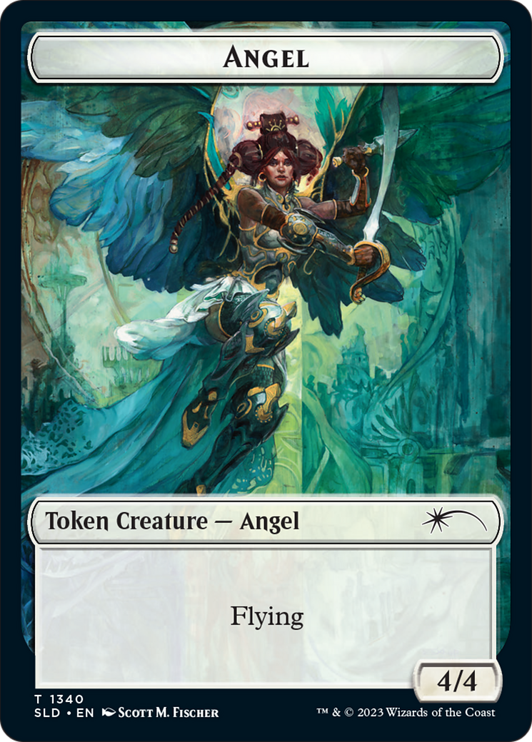 Angel (SLD) // Soldier (GRN) Double-Sided Token [Secret Lair: Angels Tokens] | Kessel Run Games Inc. 