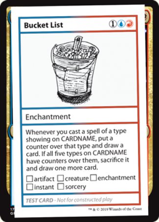 Bucket List (2021 Edition) [Mystery Booster Playtest Cards] | Kessel Run Games Inc. 