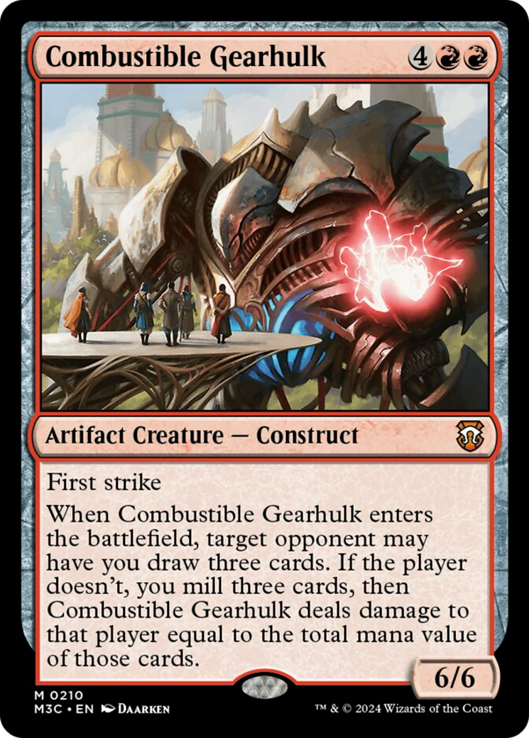 Combustible Gearhulk (Ripple Foil) [Modern Horizons 3 Commander] | Kessel Run Games Inc. 