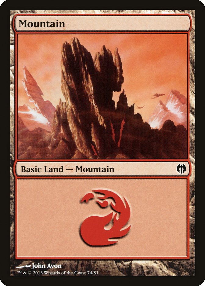 Mountain (74) [Duel Decks: Heroes vs. Monsters] | Kessel Run Games Inc. 