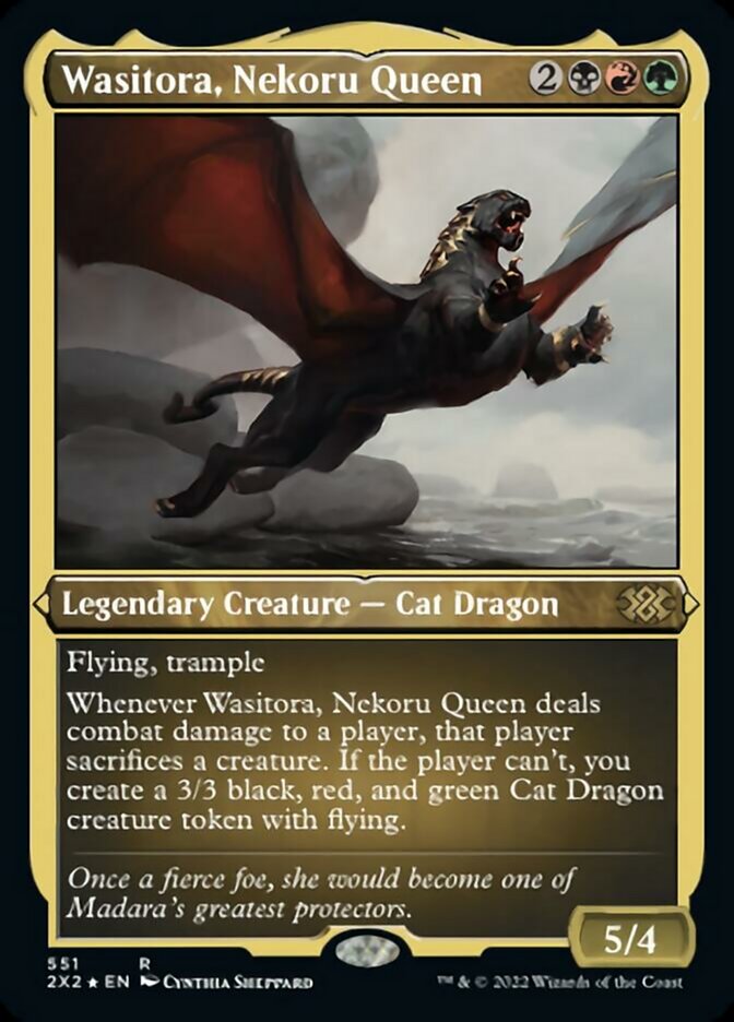 Wasitora, Nekoru Queen (Foil Etched) [Double Masters 2022] | Kessel Run Games Inc. 