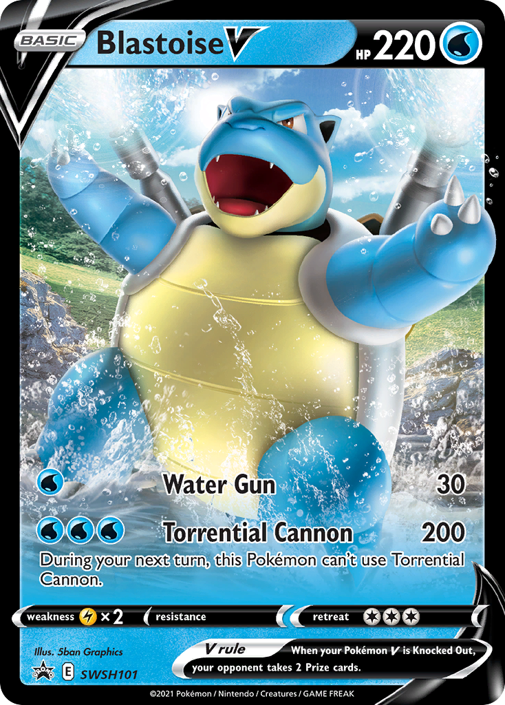 Blastoise V (SWSH101) [Sword & Shield: Black Star Promos] | Kessel Run Games Inc. 