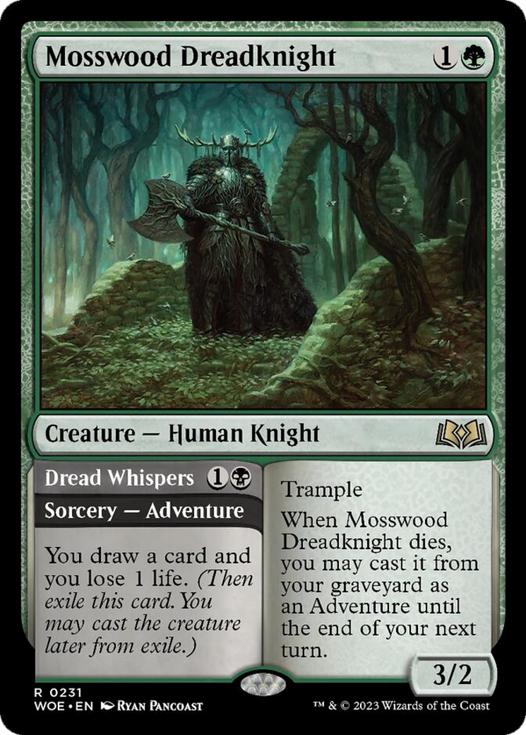 Mosswood Dreadknight // Dread Whispers [Wilds of Eldraine] | Kessel Run Games Inc. 