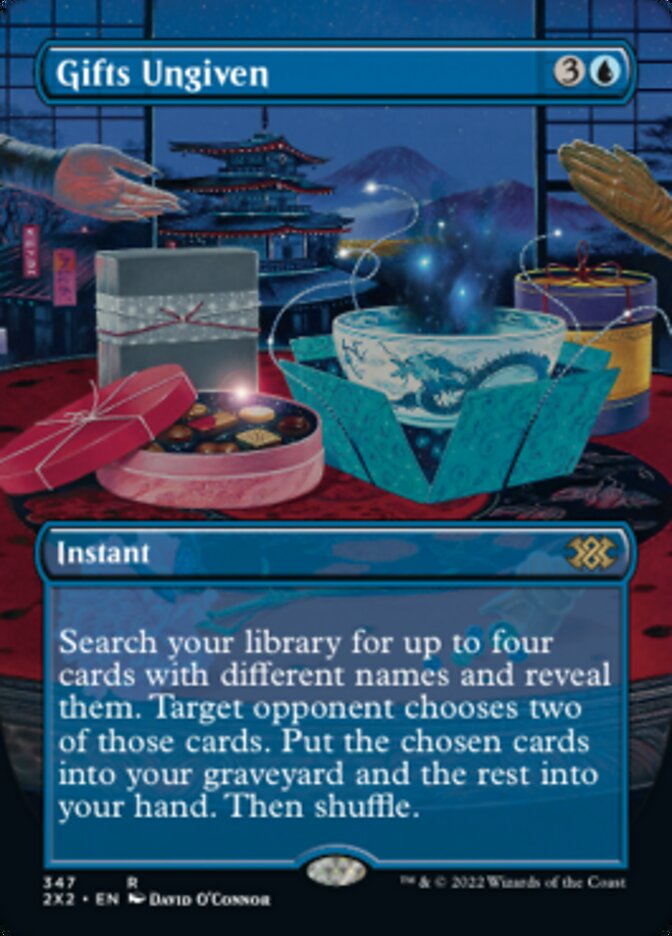 Gifts Ungiven (Borderless Alternate Art) [Double Masters 2022] | Kessel Run Games Inc. 