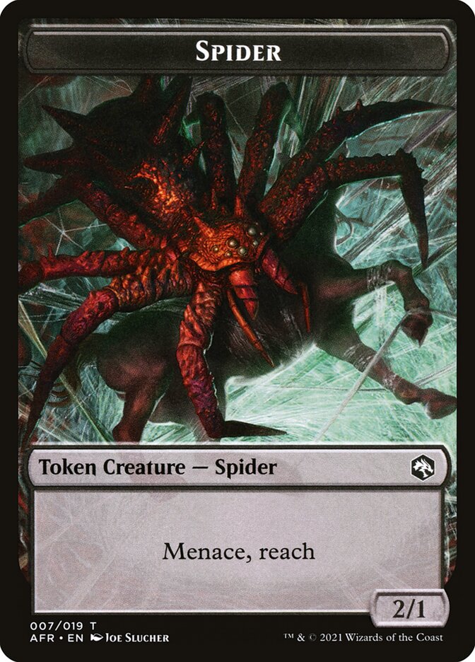 Spider // Icingdeath, Frost Tongue Double-Sided Token [Dungeons & Dragons: Adventures in the Forgotten Realms Tokens] | Kessel Run Games Inc. 