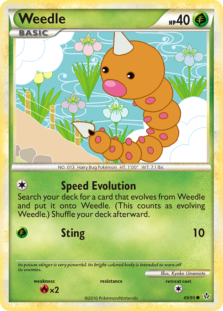 Weedle (69/95) [HeartGold & SoulSilver: Unleashed] | Kessel Run Games Inc. 