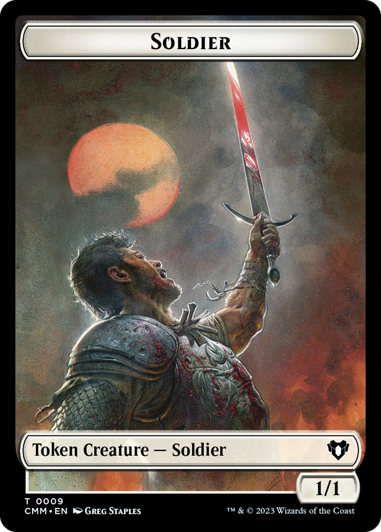 Soldier Token [Commander Masters Tokens] | Kessel Run Games Inc. 