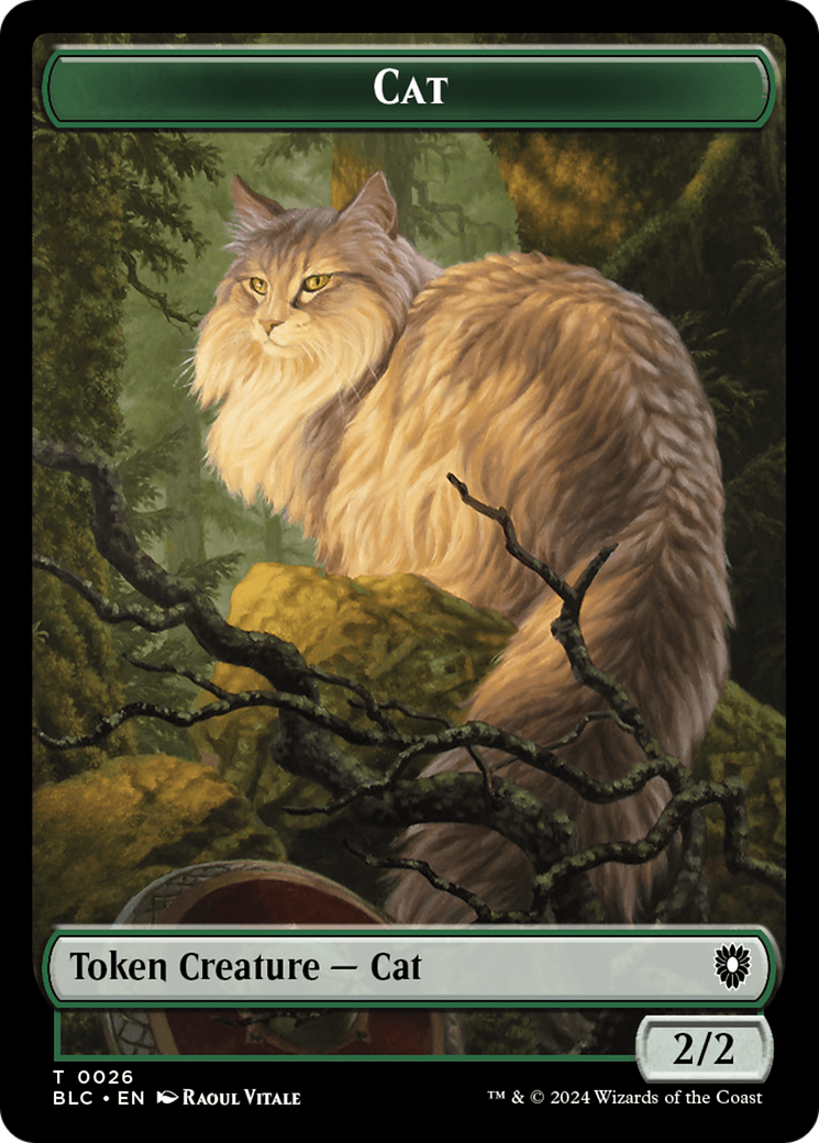 Elemental // Cat Double-Sided Token [Bloomburrow Commander Tokens] | Kessel Run Games Inc. 