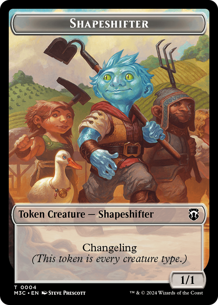 Shapeshifter (0004) // Copy Double-Sided Token [Modern Horizons 3 Commander Tokens] | Kessel Run Games Inc. 