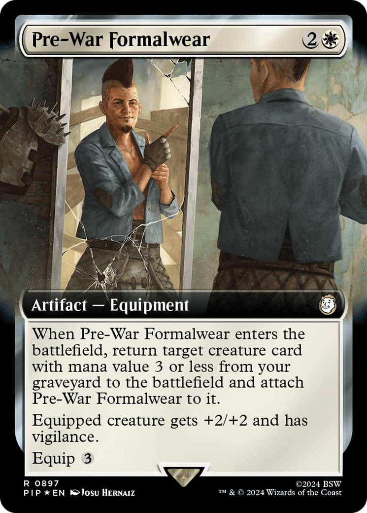 Pre-War Formalwear (Extended Art) (Surge Foil) [Fallout] | Kessel Run Games Inc. 