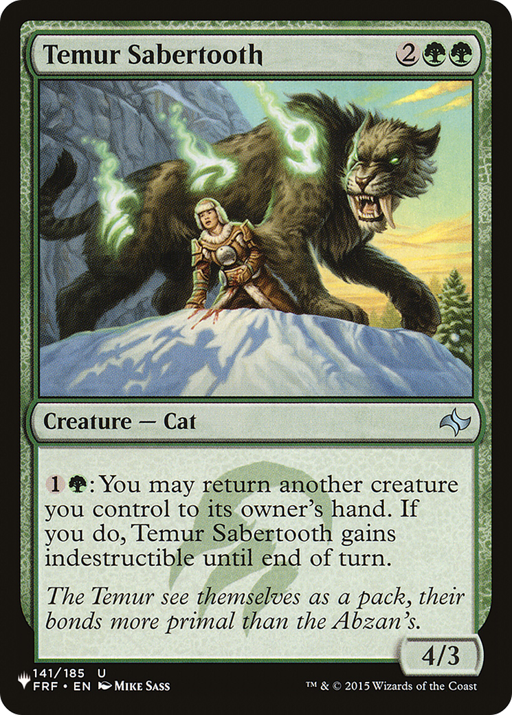 Temur Sabertooth [The List] | Kessel Run Games Inc. 