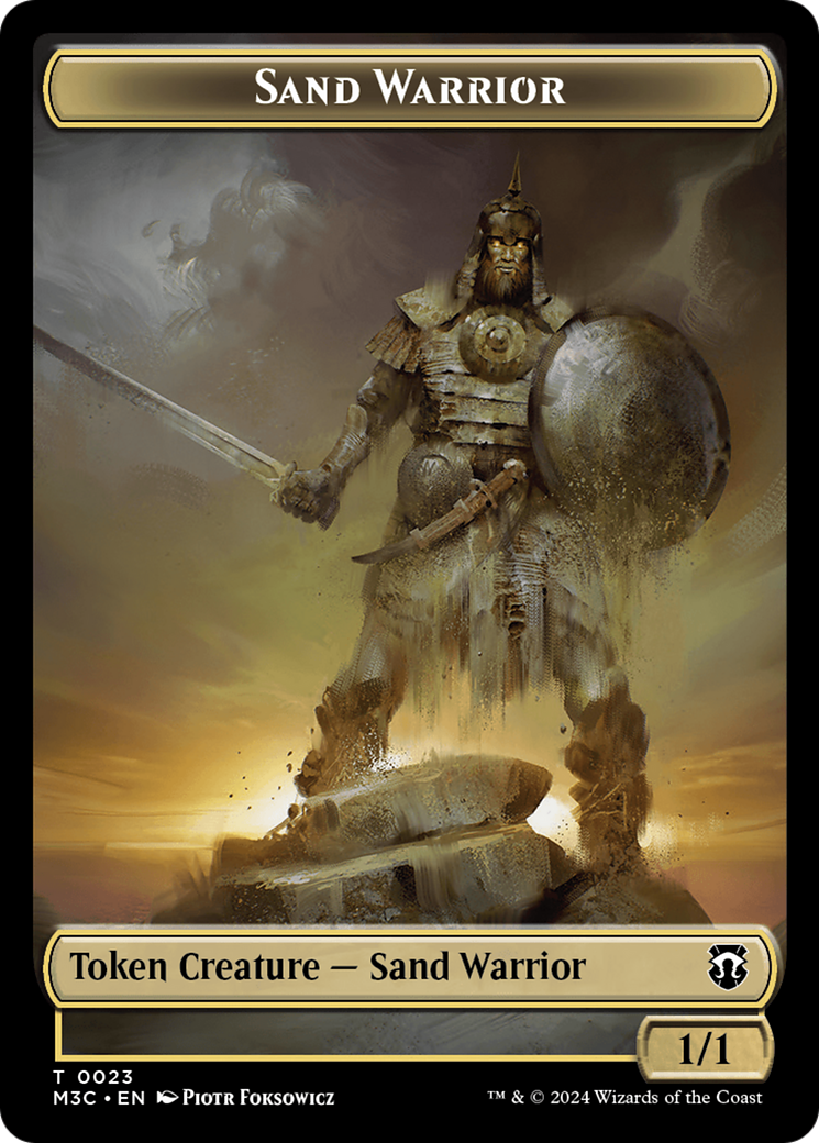 Marit Lage // Sand Warrior Double-Sided Token [Modern Horizons 3 Commander Tokens] | Kessel Run Games Inc. 