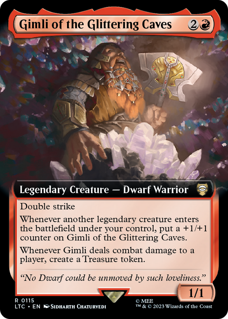 Gimli of the Glittering Caves (Extended Art) [The Lord of the Rings: Tales of Middle-Earth Commander] | Kessel Run Games Inc. 