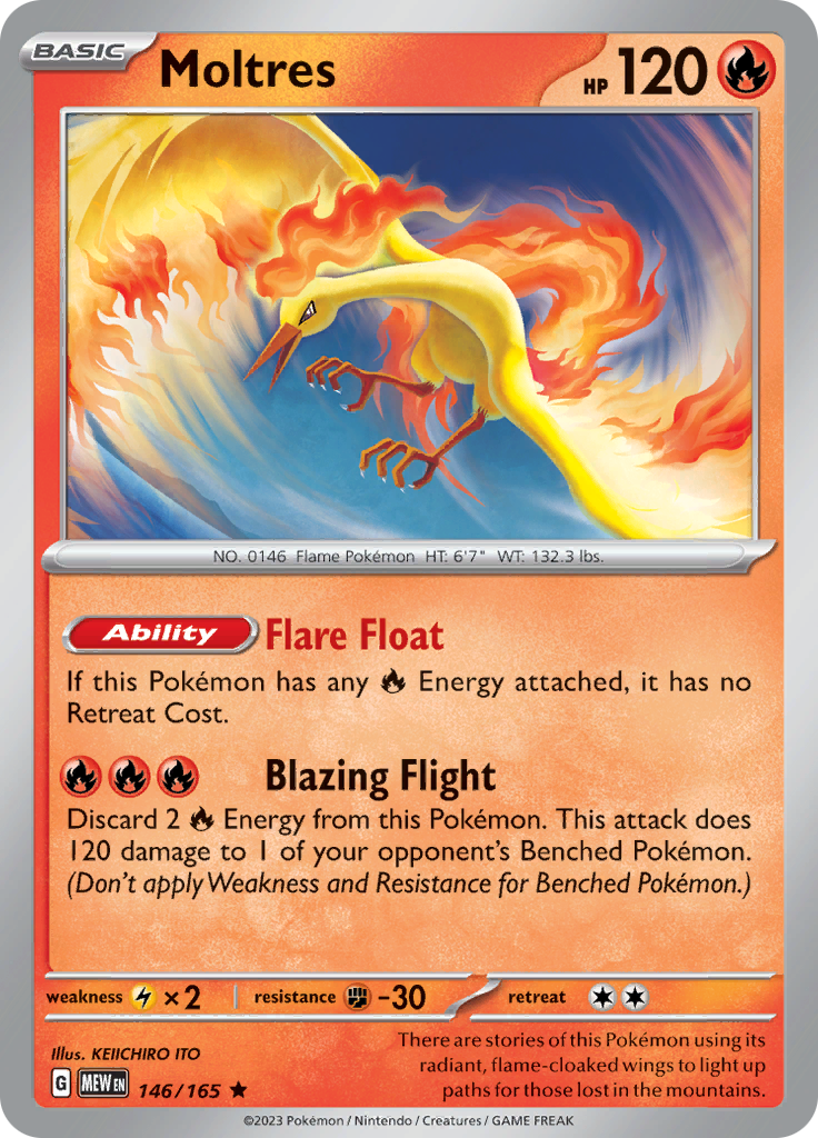 Moltres (146/165) [Scarlet & Violet: 151] | Kessel Run Games Inc. 