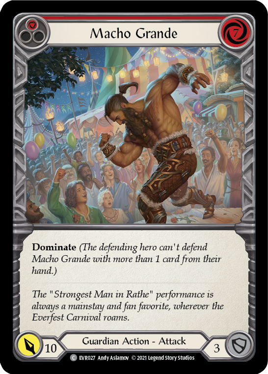 Macho Grande (Red) [EVR027] (Everfest)  1st Edition Rainbow Foil | Kessel Run Games Inc. 