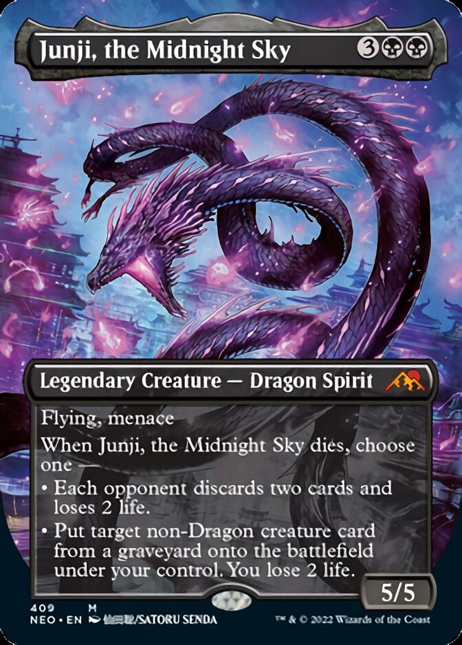 Junji, the Midnight Sky (Borderless Alternate Art) [Kamigawa: Neon Dynasty] | Kessel Run Games Inc. 