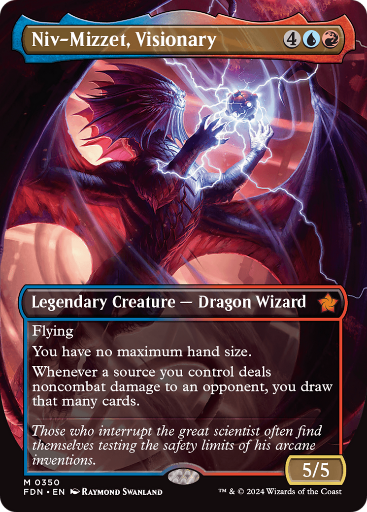 Niv-Mizzet, Visionary (Borderless) [Foundations] | Kessel Run Games Inc. 