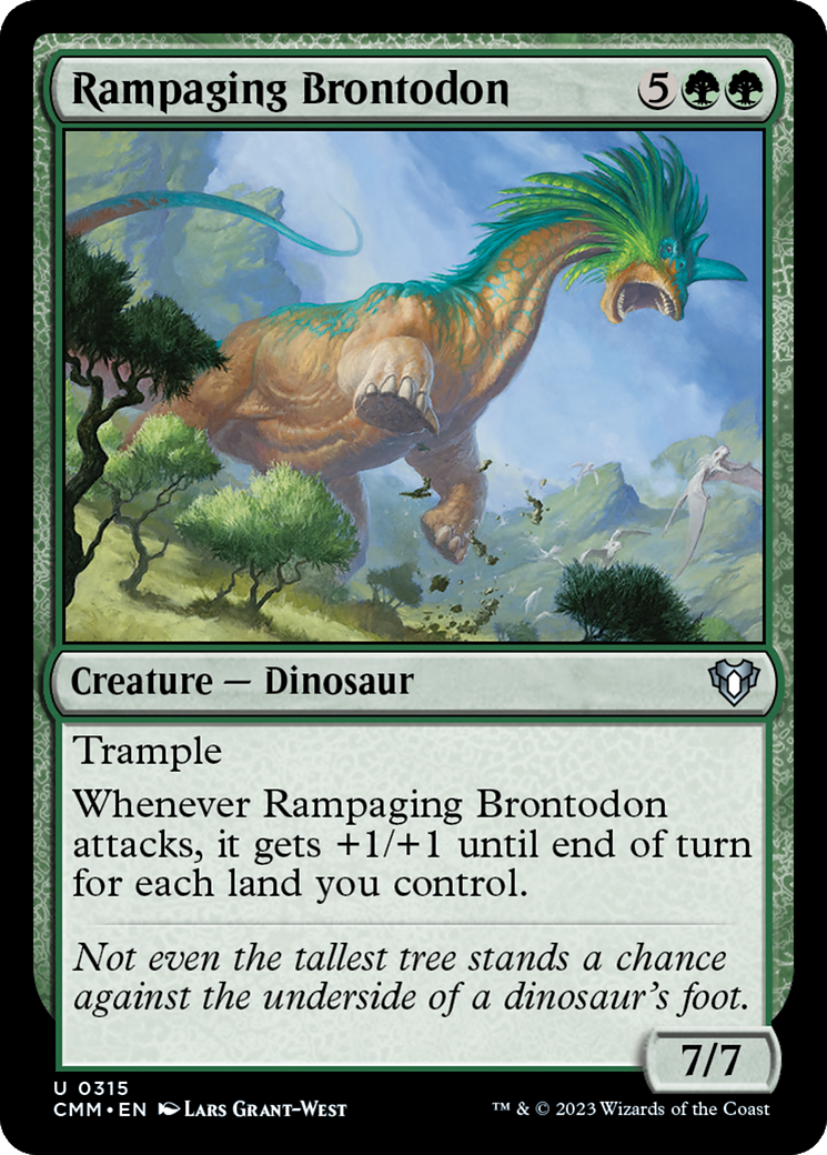 Rampaging Brontodon [Commander Masters] | Kessel Run Games Inc. 