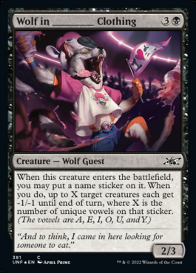 Wolf in _____ Clothing (Galaxy Foil) [Unfinity] | Kessel Run Games Inc. 