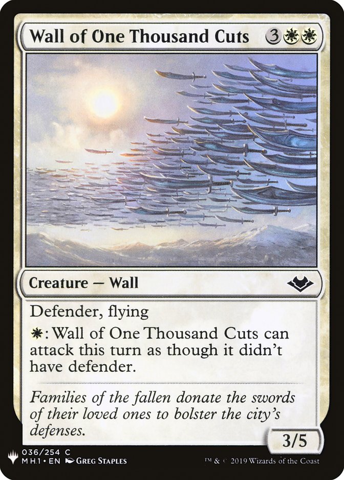 Wall of One Thousand Cuts [Mystery Booster] | Kessel Run Games Inc. 