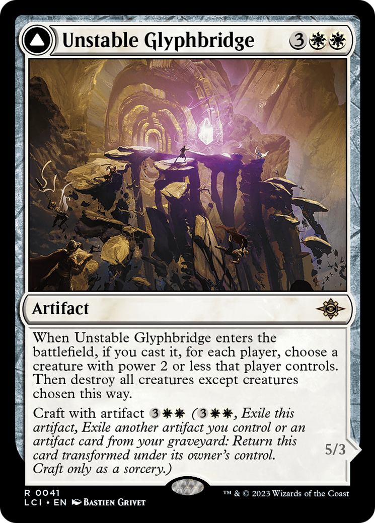 Unstable Glyphbridge // Sandswirl Wanderglyph [The Lost Caverns of Ixalan] | Kessel Run Games Inc. 