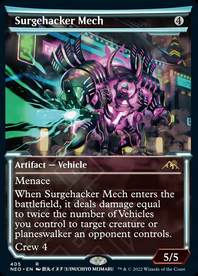 Surgehacker Mech (Showcase Soft Glow) [Kamigawa: Neon Dynasty] | Kessel Run Games Inc. 