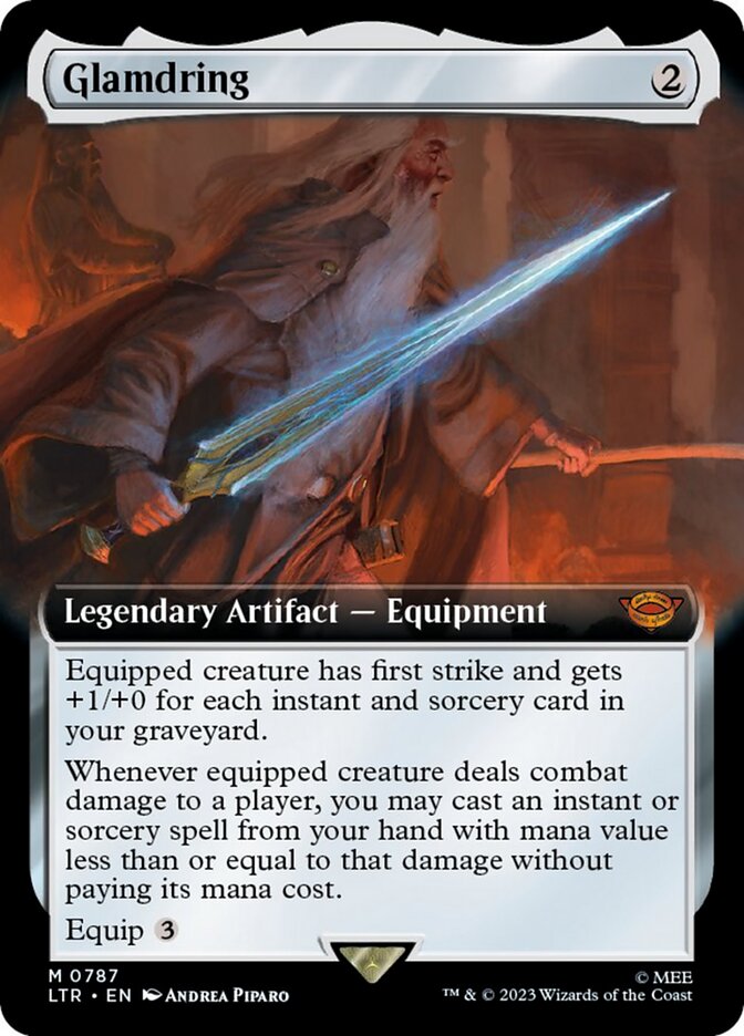 Glamdring (Extended Art) (Surge Foil) [The Lord of the Rings: Tales of Middle-Earth] | Kessel Run Games Inc. 