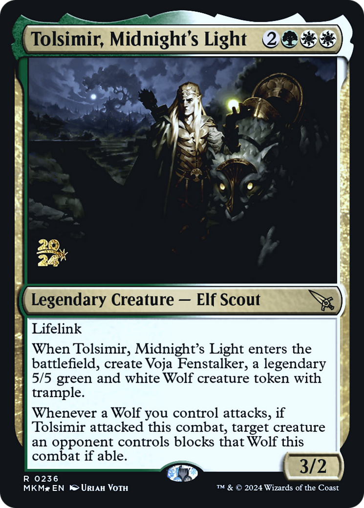 Tolsimir, Midnight's Light [Murders at Karlov Manor Prerelease Promos] | Kessel Run Games Inc. 