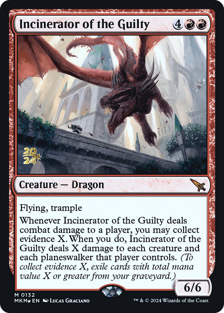 Incinerator of the Guilty [Murders at Karlov Manor Prerelease Promos] | Kessel Run Games Inc. 