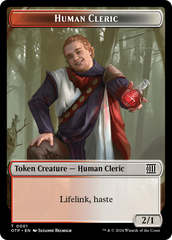 Human Cleric // Plot Double-Sided Token [Outlaws of Thunder Junction: Breaking News Tokens] | Kessel Run Games Inc. 