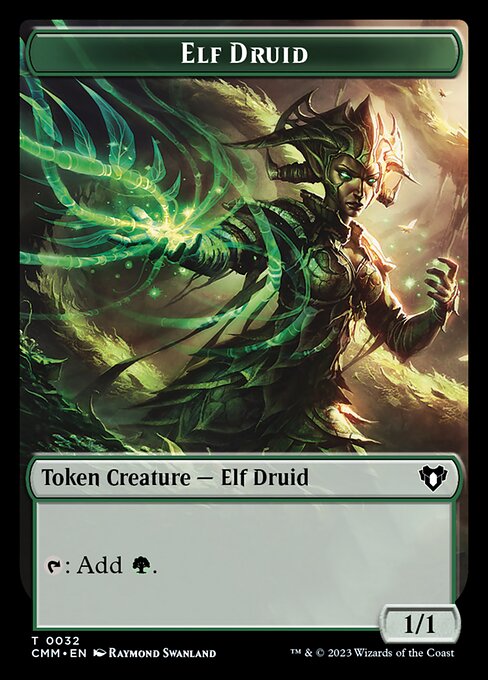 Saproling // Elf Druid Double-Sided Token [Commander Masters Tokens] | Kessel Run Games Inc. 