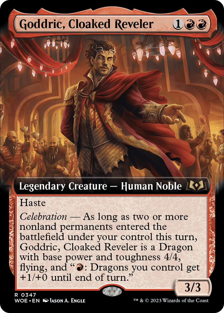 Goddric, Cloaked Reveler (Extended Art) [Wilds of Eldraine] | Kessel Run Games Inc. 