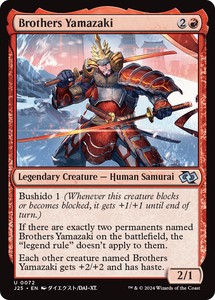 Brothers Yamazaki (72 Swords) (Anime) [Foundations Jumpstart] | Kessel Run Games Inc. 