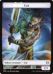 Phyrexian Goblin // Cat Double-Sided Token [Phyrexia: All Will Be One Tokens] | Kessel Run Games Inc. 