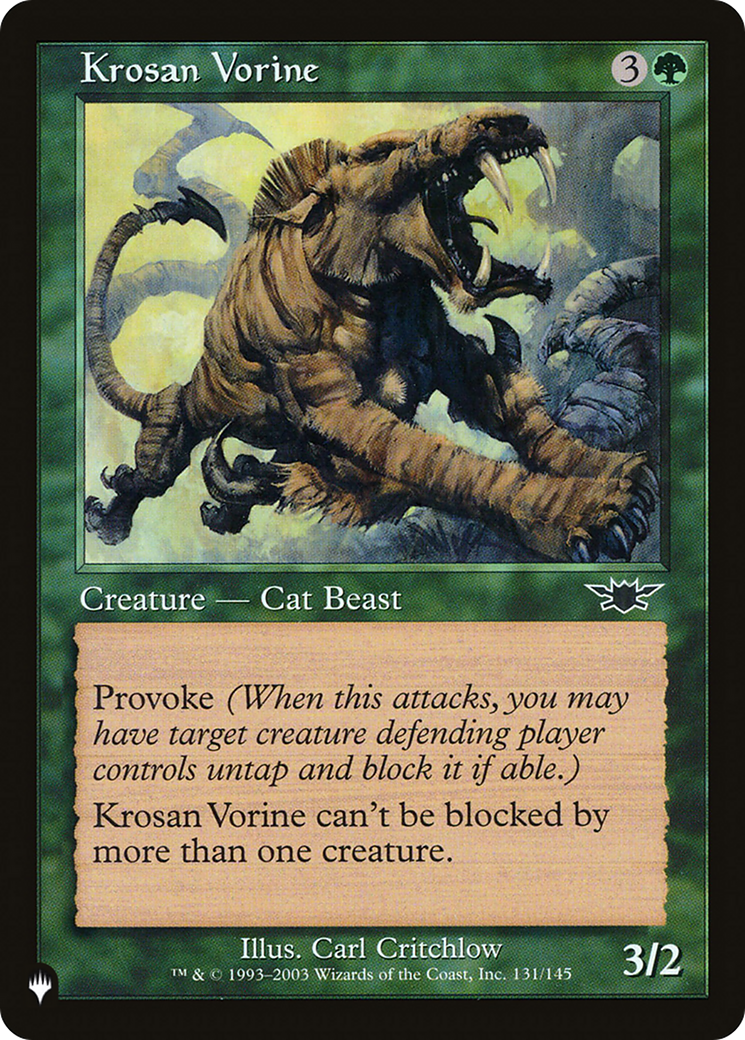 Krosan Vorine [The List Reprints] | Kessel Run Games Inc. 