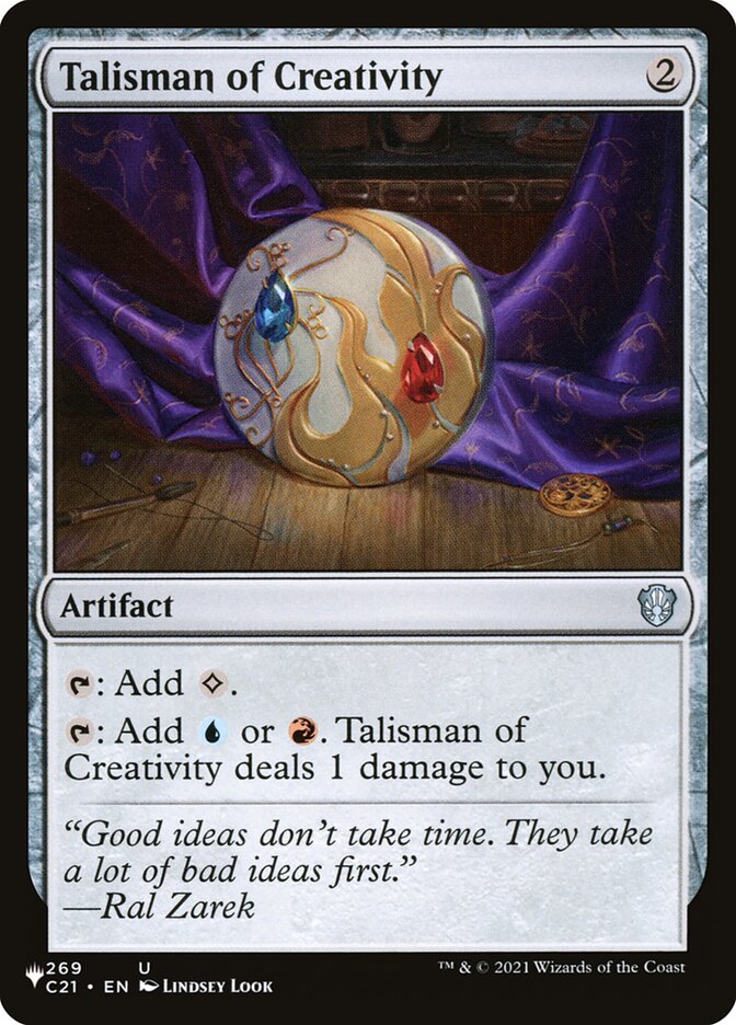 Talisman of Creativity [Secret Lair: Heads I Win, Tails You Lose] | Kessel Run Games Inc. 