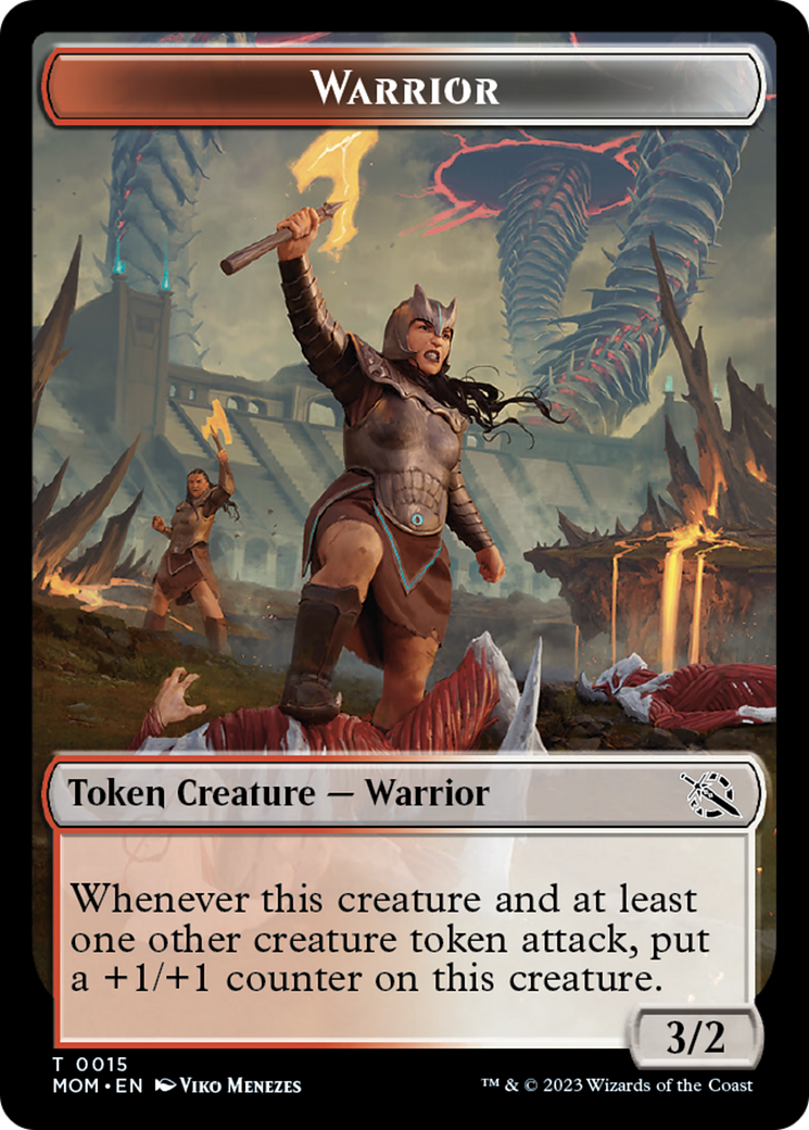 Warrior // Kraken Double-Sided Token [March of the Machine Tokens] | Kessel Run Games Inc. 