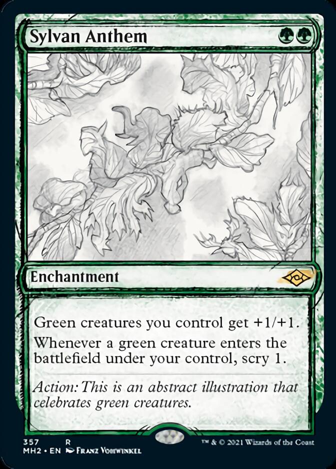 Sylvan Anthem (Sketch) [Modern Horizons 2] | Kessel Run Games Inc. 