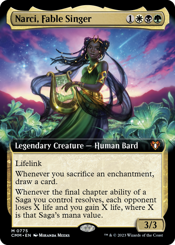 Narci, Fable Singer (Extended Art) [Commander Masters] | Kessel Run Games Inc. 