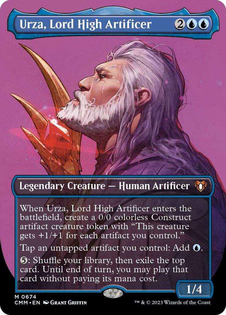 Urza, Lord High Artificer (Borderless Profile) [Commander Masters] | Kessel Run Games Inc. 